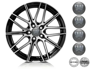 Saab Calcomanías de Rueda Autos Logos de Cúpula Bombada